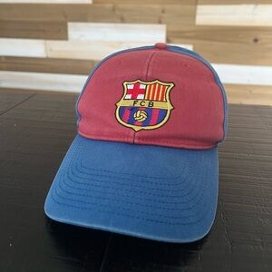 Nike FC Barcelona Soccer Hat 100% Cotton Legacy 91 Blue + Red Adjustable